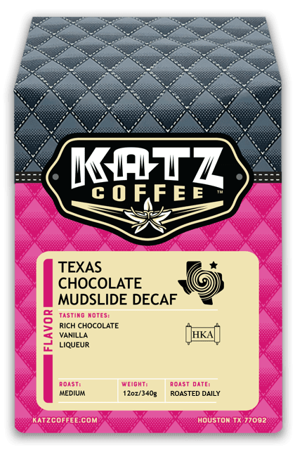 茶 kaaoS Texas Chocolate Mudslide Decaf - Katz Coffee